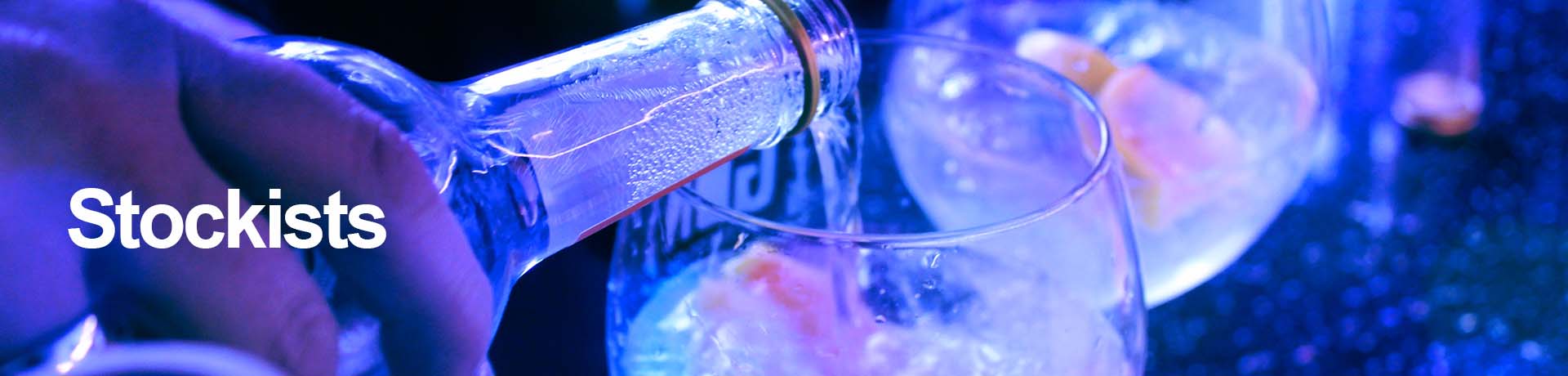 pouring mixer into glass